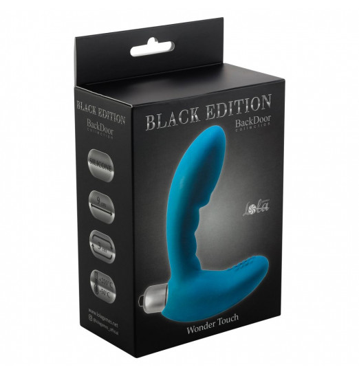 Голубой стимулятор простаты с вибрацией Wonder Touch Aqua