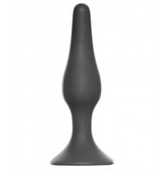 Темно-серая анальная пробка Slim Anal Plug Large - 12,5 см.