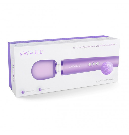 Фиолетовый жезловый мини-вибратор Le Wand c 6 режимами вибрации Фиолетовый жезловый мини-вибратор Le Wand c 6 режимами вибрации