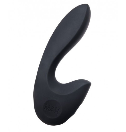 Нереалистичный вибратор Sense Max с клиторальным отростком - 16 см.