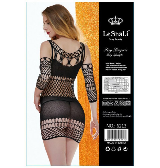 Коротенькое эротическое платье-сетка